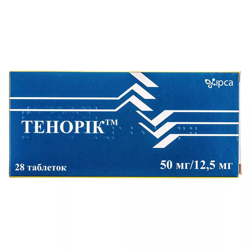 Тенорик таблетки по 50 мг/12.5 мг 28 шт. (14х2)