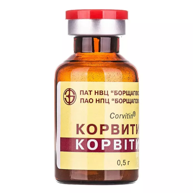Корвитин порошок по 0.5 г во флаконе 5 шт.