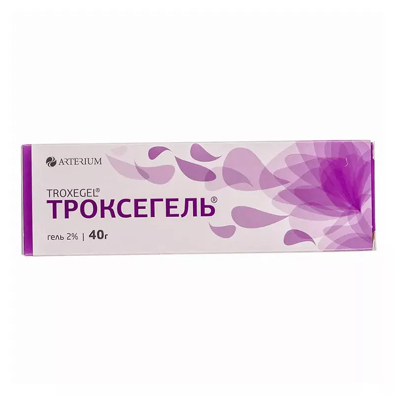 Троксегель гель 2% по 40 г в тубах 1 шт.