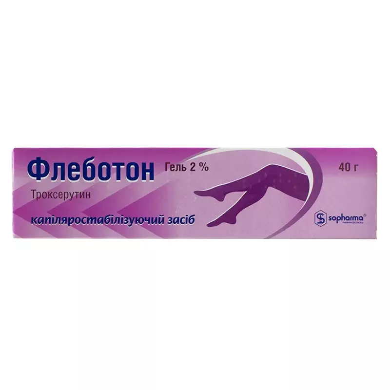 Флеботон гель 2% по 40 г в тубах