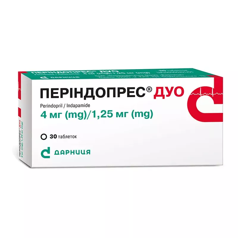 Периндопрес Дуо-Дарница таблетки по 4 мг/1,25 мг 30 шт.