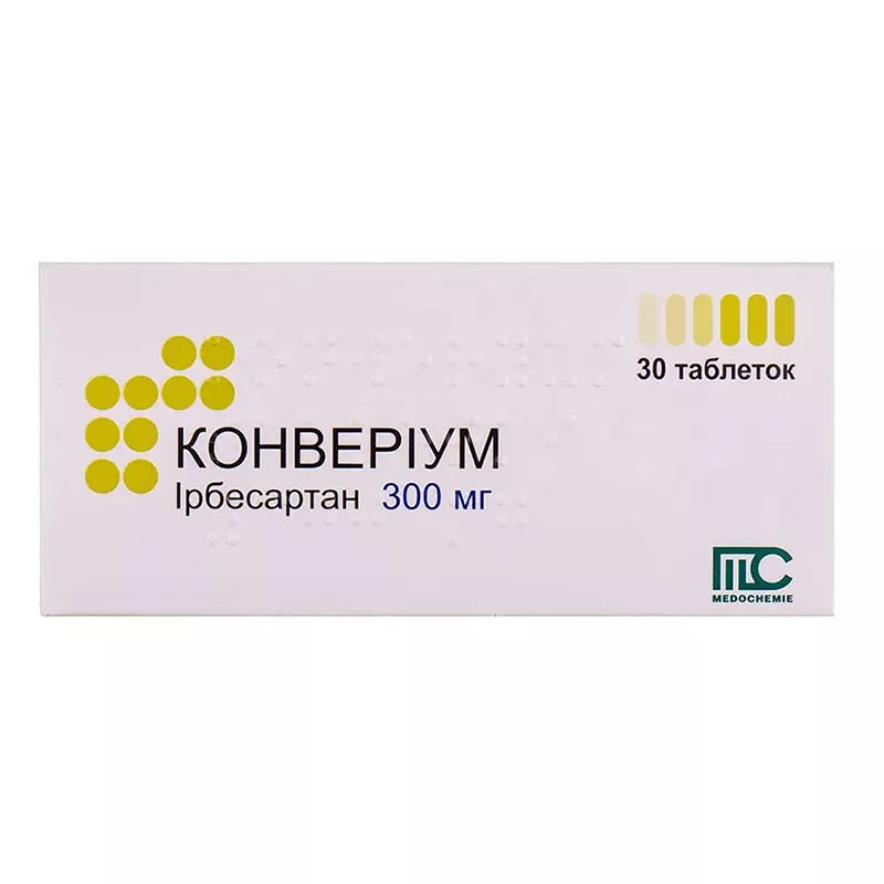 Конвериум таблетки по 300 мг 30 шт. (10х3)