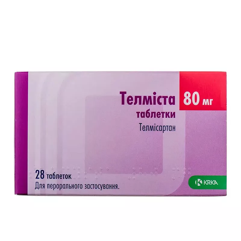 Телмиста таблетки по 80 мг 28 шт.