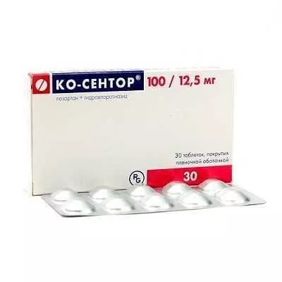 Ко-сентор таблетки по 100 мг/12.5 мг 30 шт. (10х3)