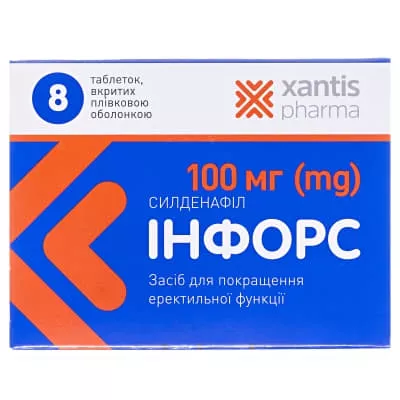 Инфорс таблетки по 50 мг 8 шт. (4х2)