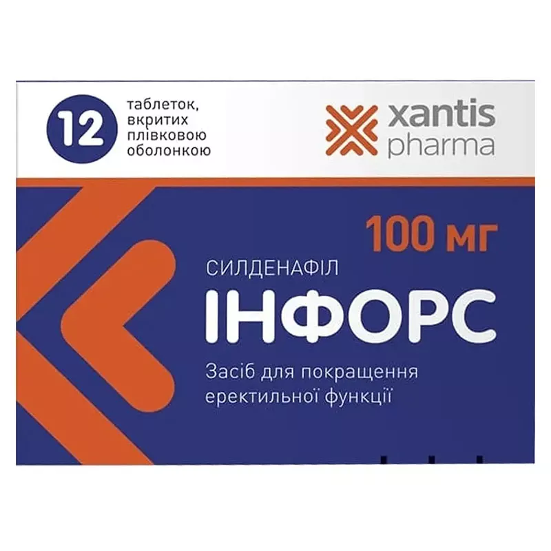 Инфорс таблетки по 100 мг 12 шт. (4х3)