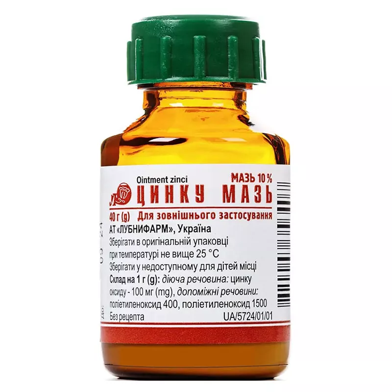 Цинка мазь 10% по 40 г в банке 1 шт.