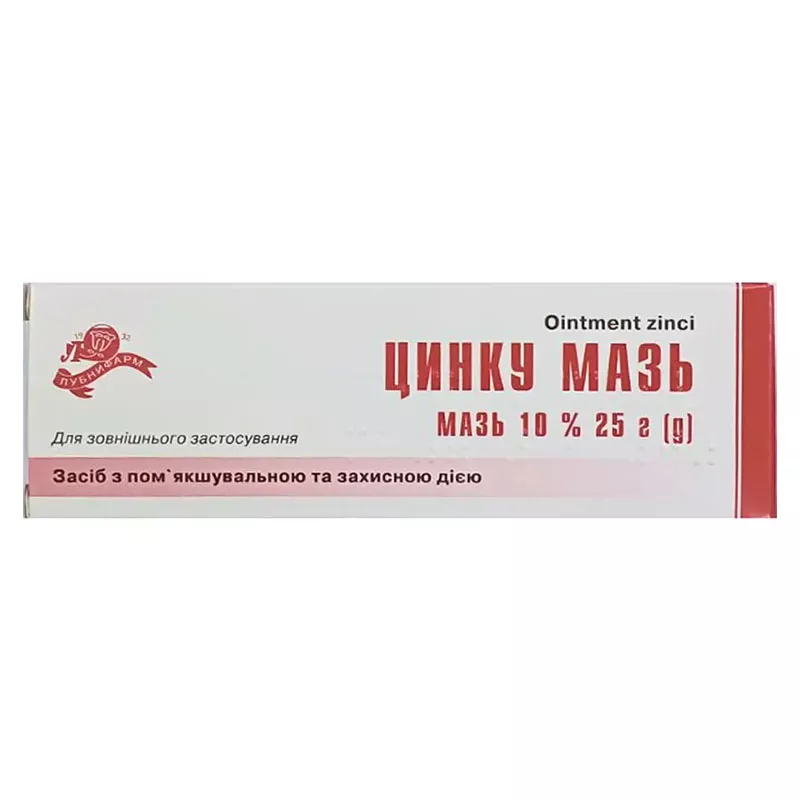Цинка мазь 10% по 25 г в тубах 1 шт.