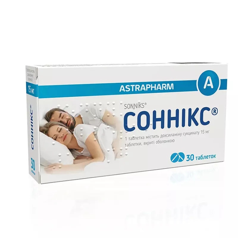 Сонникс-Астрафарм таблетки по 15 мг 30 шт.