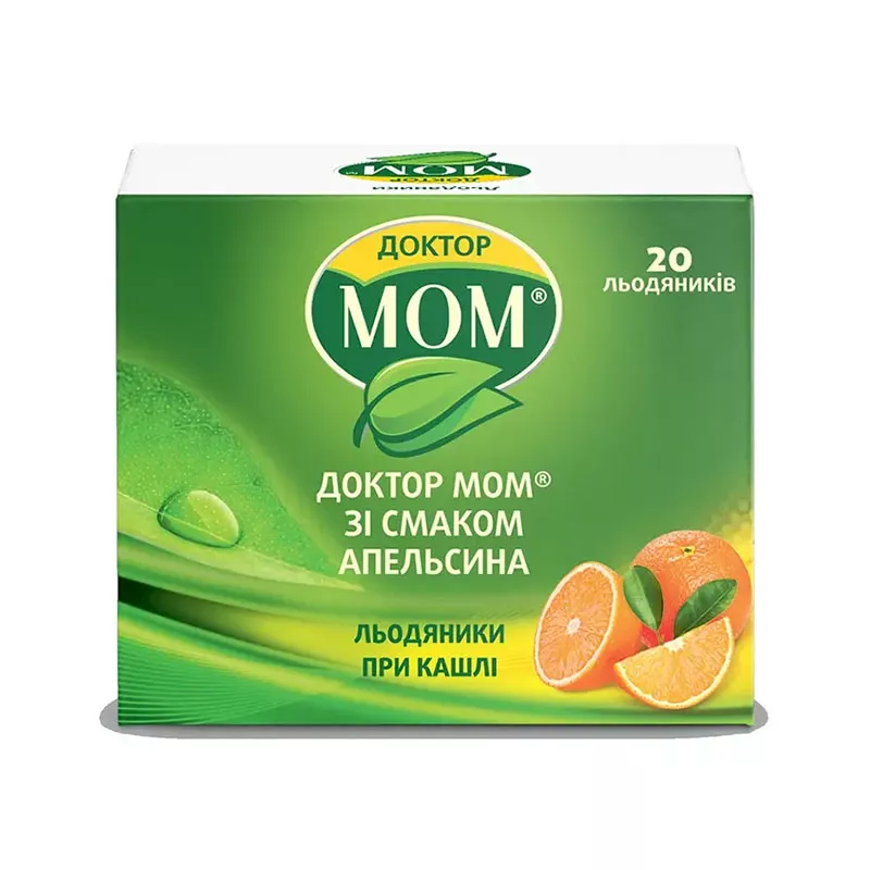 Доктор мом со вкусом апельсина леденцы 20 шт. (4х5)