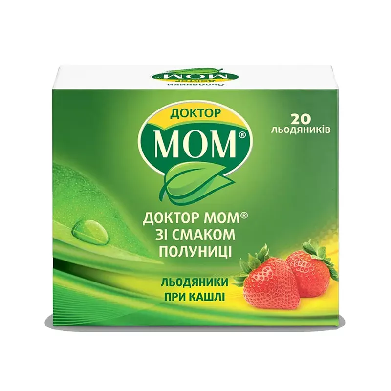 Доктор мом со вкусом клубники леденцы 20 шт. (4х5)