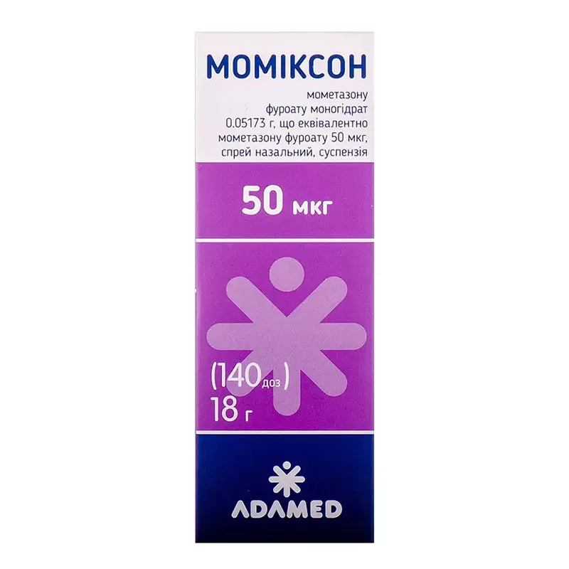 Момиксон спрей 50 мкг/доза по 140 доз (18 г) во флаконе 1 шт.