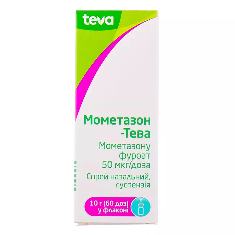 Мометазон-Тева спрей 50 мкг/доза по 60 доз (10 г) во флаконе 1 шт.