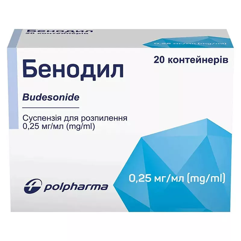 *Бенодил сусп.д/распыл.0,25мг/1мл конт.2мл №20
