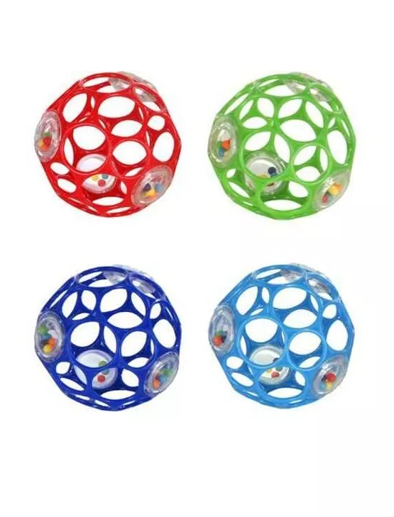 *Мячик Kids II  Oball с погремушкой 4 цвета в ассортименте