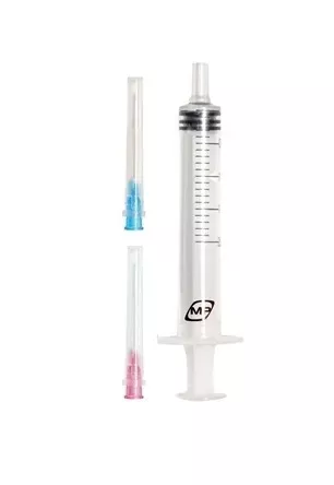 *Шприц 3-х комп. с 2-мя иглами 23G (0,6х32мм) и 24G (0,55х25мм) 2мл №1 MedPlast