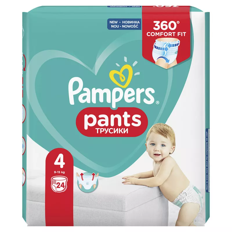 *Подгузники-трусики Pampers Pants Maxi 9-15 кг №24