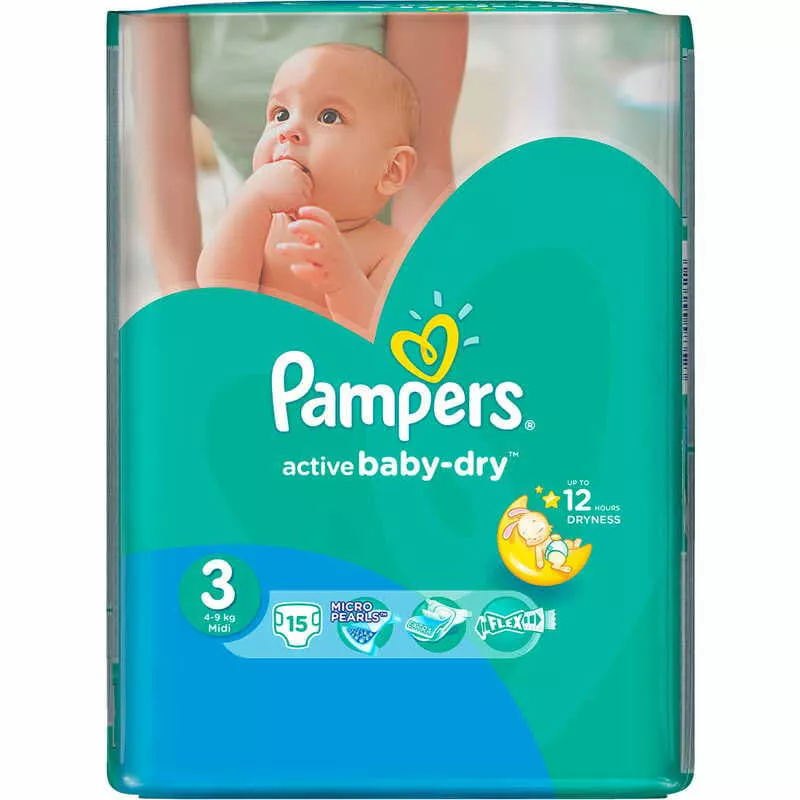 *Подгузники Pampers Active Baby-Dry Midi 5-9 кг №15
