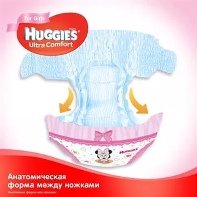 *Подгузники Хаггис Ультра Комфорт для девочек 5-9 кг №21