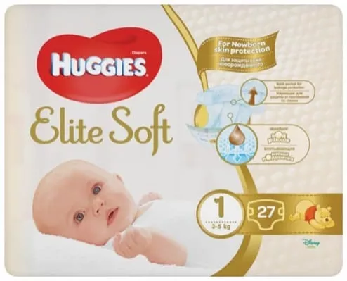 *Подгузники Хаггис Еlit Soft 1 3-5 кг №27