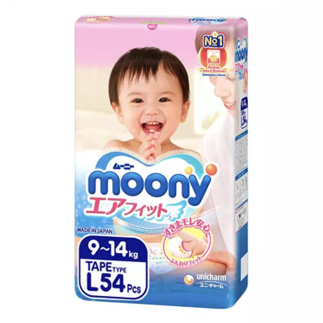*Подгузники Moony L, RS, 9-14 кг №1 (54)