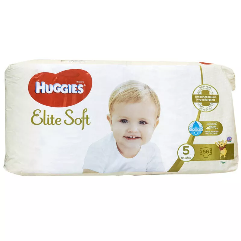 *Подгузники Хаггис Еlit Soft 5 12-22 кг №1 (56)