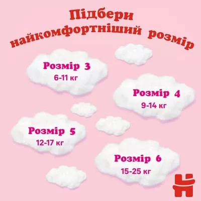 *Подгузники Хаггис Little Walkers 4  9-14 кг №1 (52) девовчки