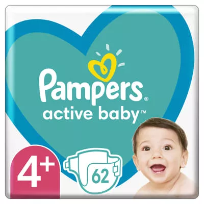 *Подгузники Pampers Active baby макси плюс (62) №1