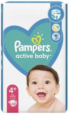 *Подгузники Pampers Active baby макси плюс (62) №1