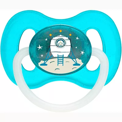 *Пустышка Canpol 23/221_blu space латексная круглая 0-6 м. синяя