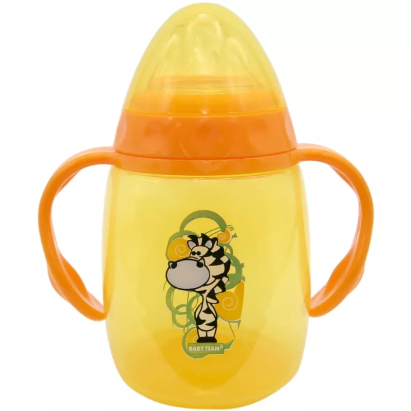 *Поильник Baby Team 5004 с силиконовым спаутом и ручками 250 мл