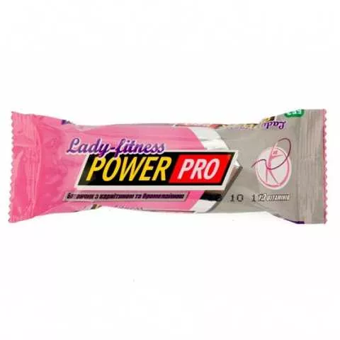 *Батончик Power Pro для спортивного питания  Леди Фитнес глазированный 50 г