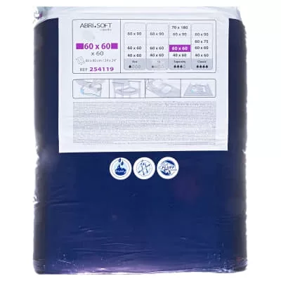*Пеленки ABENA впитывающие Abri-Soft Superdry 60*60 см 1000 мл №1 60 шт