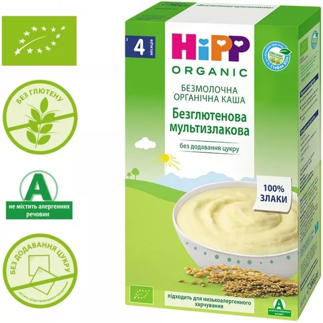 Каша HIPP 30407 безмолочная органическая безглютеновая мультизлаковая 200г