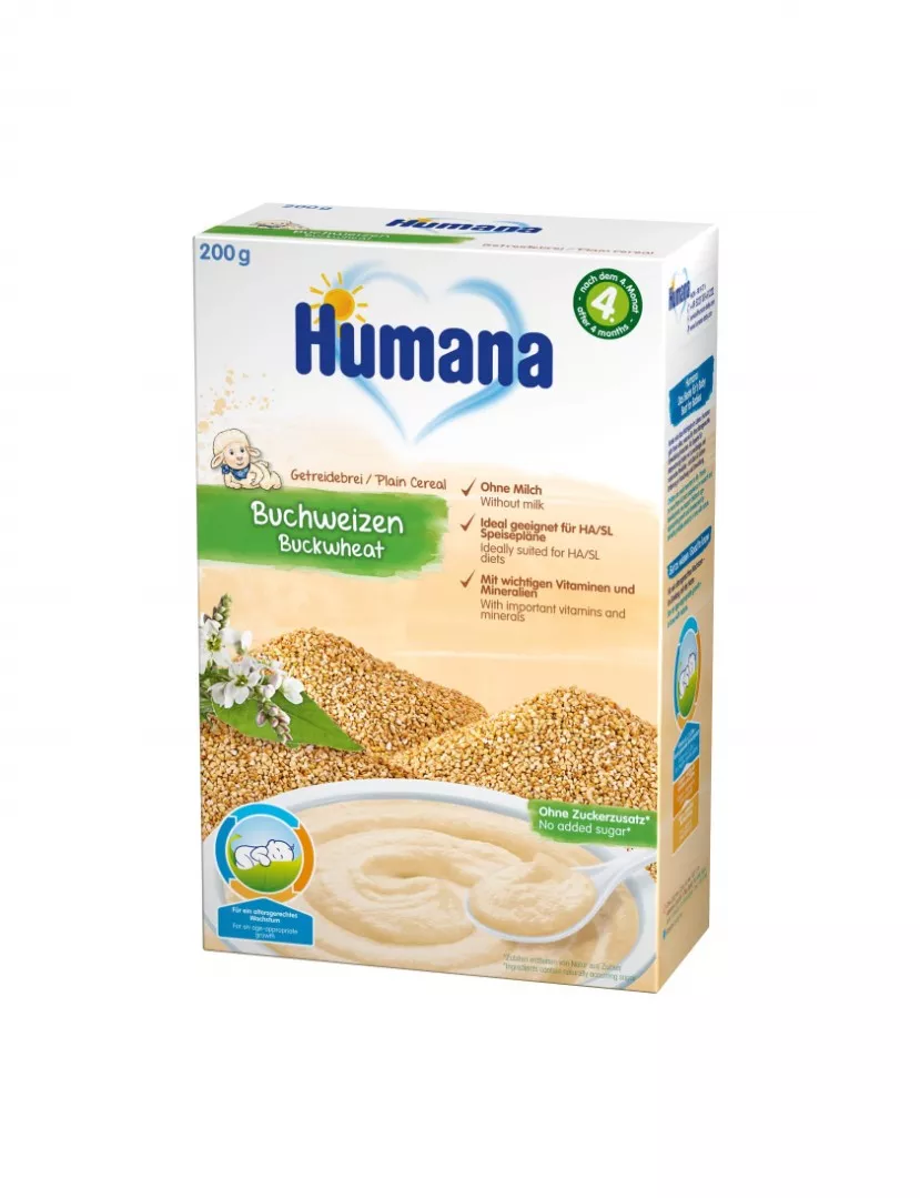 *Каша Humana безмолочная Гречневая 200г (775641)
