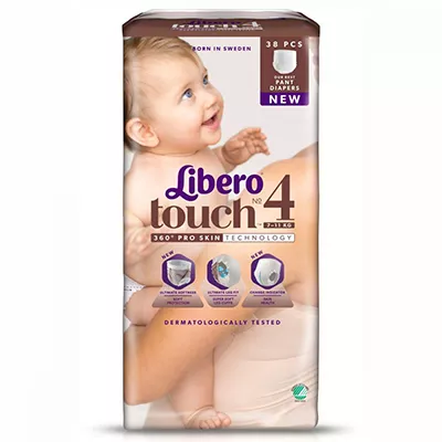 *Подгузники-трусики Libero Touch 4 №38