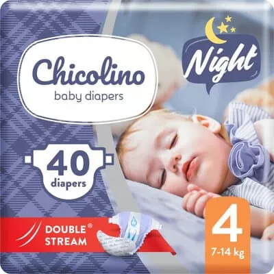 *Подгузники Chicolino детские NIGHT 4 (7-14кг) №40