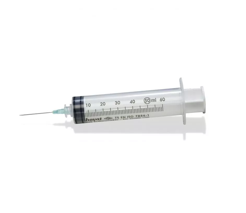 *Шприц Luer Slip 3-х комп. с 1-й иглой 18G (1,2х38мм) 50мл №1 Medicare