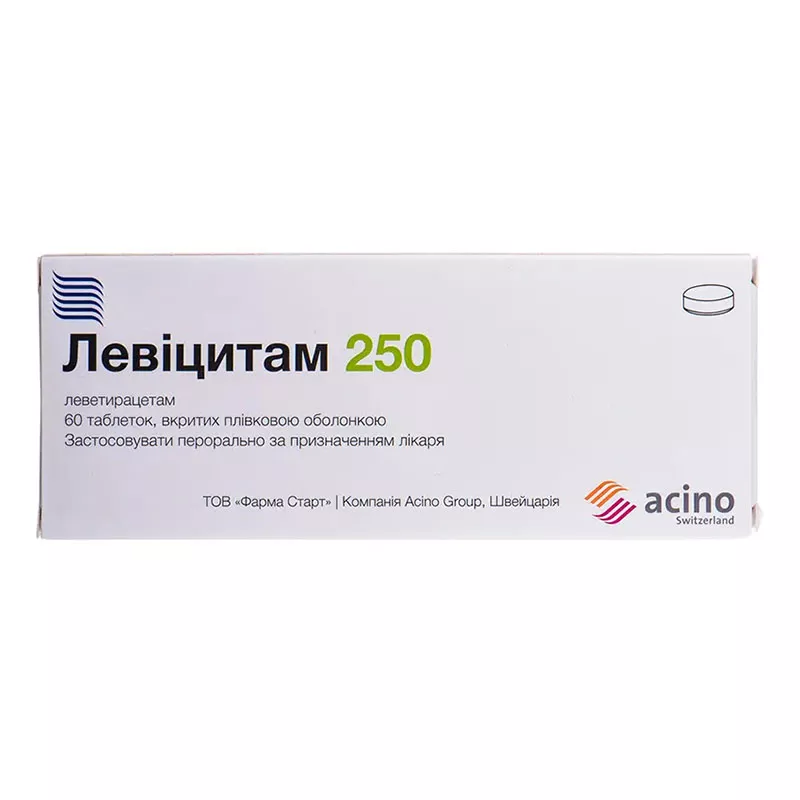 Левицитам 250 таблетки по 250 мг 60 шт. (10х6)