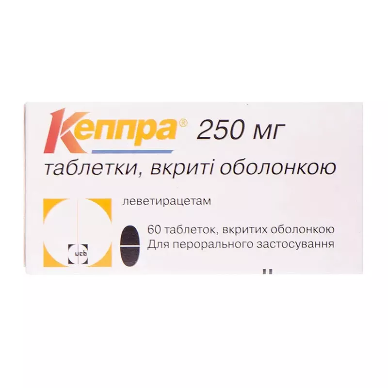 Кеппра таблетки по 250 мг 60 шт. (10х6)