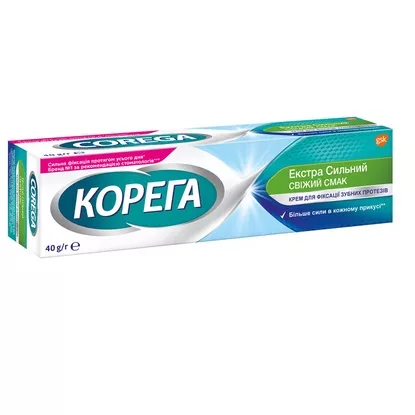 Крем Corega для фиксации зубных протезов Экстра Свежий вкус 40 г