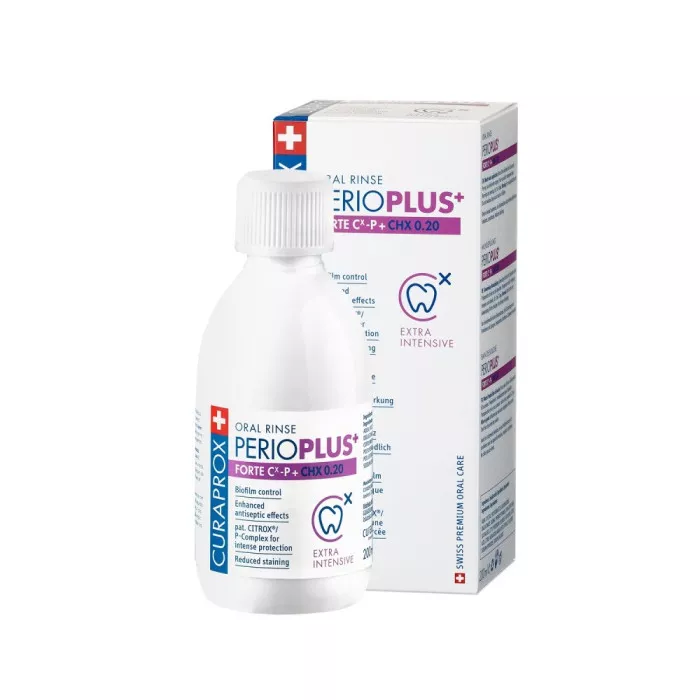 Ополаскиватель Curaprox PerioPlus+ Forte Жидкость-ополаскиватель полости рта 0,2% 200 мл