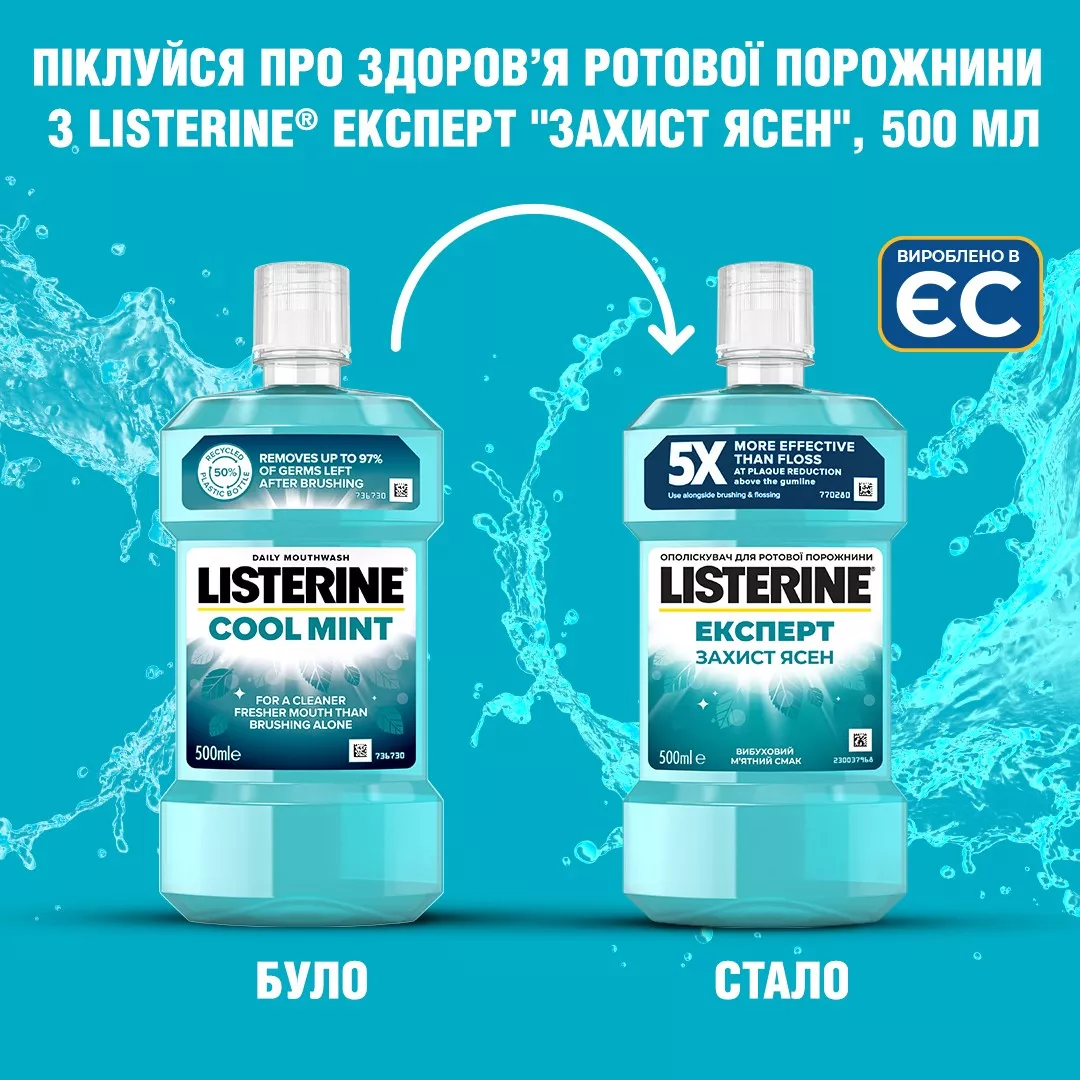 *Ополаскиватель LISTERINE полости рта Защита десен 500 мл