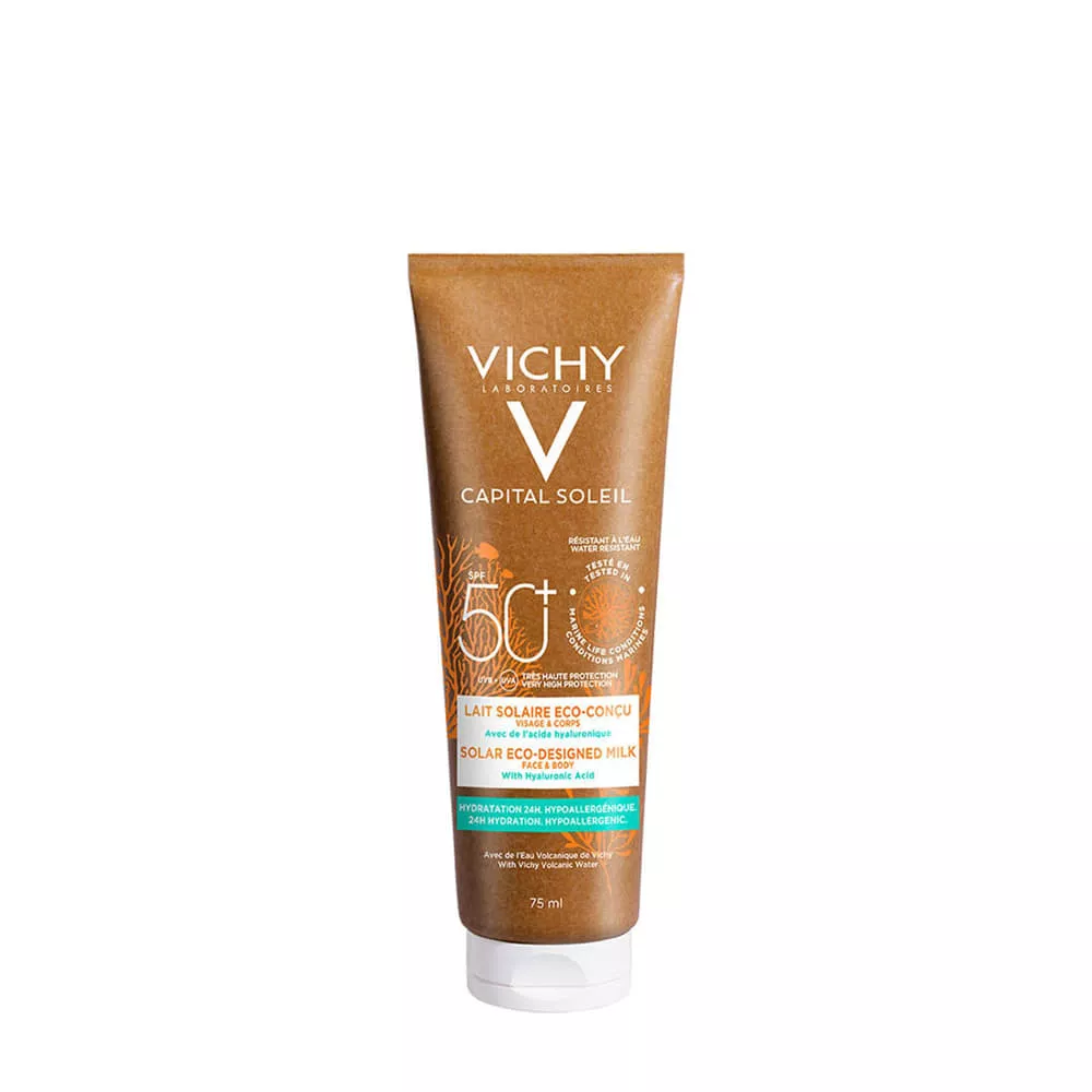 *Молочко Vichy Капиталь Солей Солнцезащ.увлажняющее для кожи лица и тела SPF 50+ 75 мл
