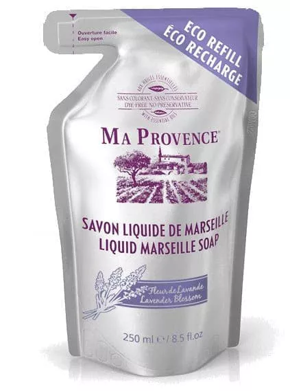 *Мыло MA PROVENCE Жидкое Марсельское запаска цветок Лаванды 250 мл
