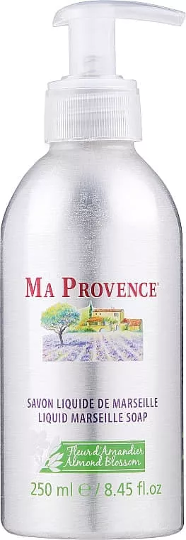 *Мыло MA PROVENCE Жидкое Марсельское с дозатором цветок Миндаля 250 мл