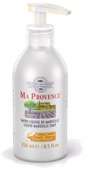 *Мыло MA PROVENCE Жидкое Марсельское с дозатором цветок Апельсина 250 мл