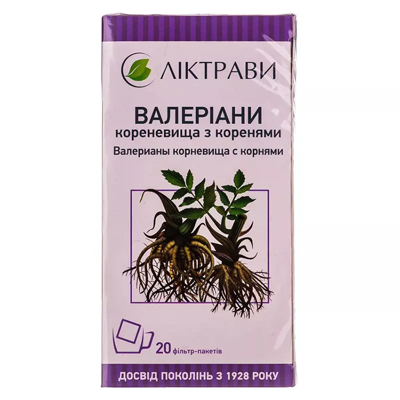 Валерианы корневище с корнями по 1.5 г в фильтр-пакетиках 20 шт. - Лектравы