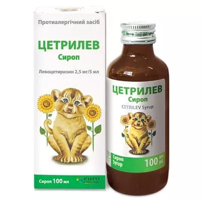 Цетрилев сироп 2.5 мг/5 мл по 100 мл во флаконе 1 шт.