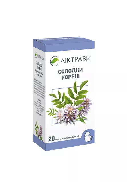 Солодки корни по 1,5 г в фильтр-пакетиках 20 шт. - Лектравы